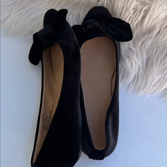 LC Lauren Conrad Nathalia Women's Velvet Bow Black Flats SZ: 8.5 - Picture 10 of 14